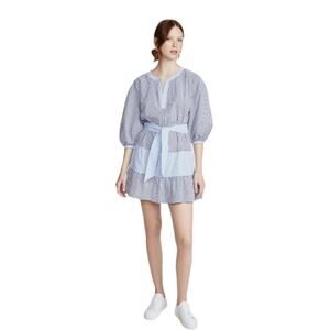 PARKER Coastal Stripe Dress Size L NWT